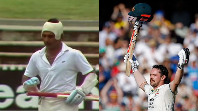 When Sunil Gavaskar showed Travis Head his century celebration with floppy hat on his bat handle